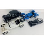 4x 1:18 Scale Diecast Model Cars - All Unboxed. P&P Group 2 (£18+VAT for the first lot and £3+VAT