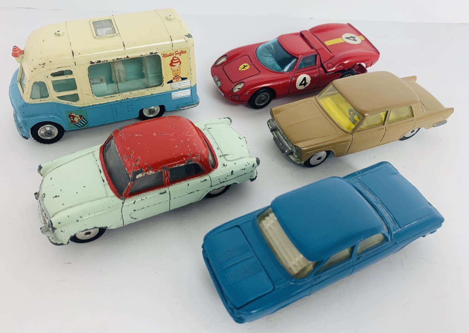 5x Corgi Toys Diecast Models - Including: Ice Cream Van, Ferrari etc - See Picture - All Unboxed.