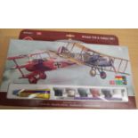 Airfix 1:72 scale dogfight doubles kit Bristol F2B and Focker DR1. P&P Group 1 (£14+VAT for the