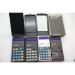 4X Sinclair Cambridge Calculators including 2x basic models, a memory model and a Scientific