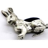 Sterling silver rabbit pin cushion, 9.6g. P&P Group 1 (£14+VAT for the first lot and £1+VAT for