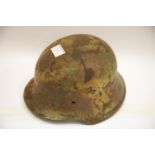 WWII German M42 helmet in Normandy camouflage. P&P Group 2 (£18+VAT for the first lot and £3+VAT for