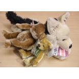 Living Nature German Shepherd pup (washable), Russ Dunwell bear with tags and a Gurd Bradley with