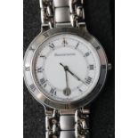 Gents Maurice Lacroix mid size wristwatch with white dial on stainless steel strap, recently