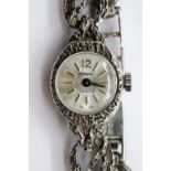Ladies Perona sterling silver wristwatch, 16g. P&P Group 1 (£14+VAT for the first lot and £1+VAT for