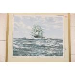 Montague Dawson limited edition sailing ship print "The Windsor Castle" 73/200 USA signed in pencil,