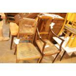 Single carver dining chair and another chair. This lot is not available for in-house P&P.