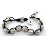 Ladies Shamballa style bracelet. P&P Group 1 (£14+VAT for the first lot and £1+VAT for subsequent