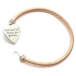 Bradford Exchange bracelet with heart pendant, D: 6 cm. P&P Group 1 (£14+VAT for the first lot