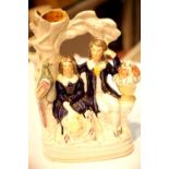 Victorian flat back of lovers with small damage to the top. P&P Group 2 (£18+VAT for the first lot