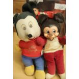Two mickey mouse teddy bears including Michael Jackson singing doll, P&P Group 2 (£18+VAT for the