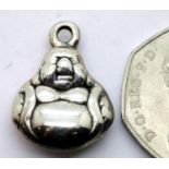 Silver Buddha pendant. P&P Group 1 (£14+VAT for the first lot and £1+VAT for subsequent lots)