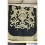 Heraldic wall hanging tapestry 170 cm x 240 cm, by Adorabella Cushions RRP Aus $759. P&P Group 2 (£