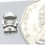 Silver Pandora charm stamped A.L.E. P&P Group 1 (£14+VAT for the first lot and £1+VAT for subsequent