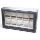 Modern ten watch display case. P&P Group 2 (£18+VAT for the first lot and £3+VAT for subsequent