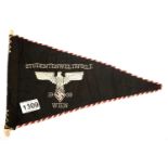 German WWII type Student League pennant, L: 34 cm. P&P Group 1 (£14+VAT for the first lot and £1+VAT