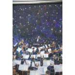 Gerry Blood oil on canvas Halle Orchestra and audience, 72 x 58 cm. Not available for in-house P&P.