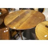 Drop leaf oak table with paw feet. Not available for in-house P&P.