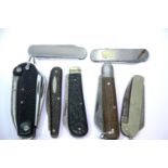 Six mixed penknives. P&P Group 2 (£18+VAT for the first lot and £3+VAT for subsequent lots)