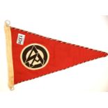 Third Reich type German SA pennant, L: 38 cm. P&P Group 1 (£14+VAT for the first lot and £1+VAT