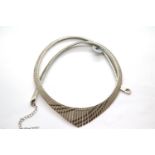 Ladies vintage silver heavy collarette. P&P Group 1 (£14+VAT for the first lot and £1+VAT for
