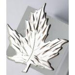 Sterling silver Maple Leaf brooch by BM Co. P&P Group 1 (£14+VAT for the first lot and £1+VAT for