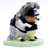 Royal Doulton Thelwell He'll Find You. Model NT12. Nicola Stanley for Cobridge, a salt glazed