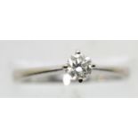 Beaverbrooks 18ct white gold solitaire diamond ring with diamond certificate, RRP £1950.00 in