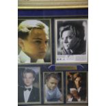 Framed and signed Leonardo Dicaprio montage. Not available for in-house P&P.