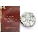 2018 Terracotta Army 5oz fine silver coin. P&P Group 1 (£14+VAT for the first lot and £1+VAT for