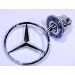 Mercedes car mascot, H: 11 cm. P&P Group 1 (£14+VAT for the first lot and £1+VAT for subsequent