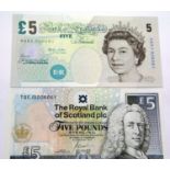 Two Jubilee issue £5 notes, both 006061. P&P Group 1 (£14+VAT for the first lot and £1+VAT for