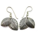 Pair of 1970s vintage ornate silver drop earrings. P&P Group 1 (£14+VAT for the first lot and £1+VAT