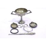 Collection of mixed silver and silver plated items, 256g. P&P Group 3 (£25+VAT for the first lot and