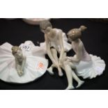 Three Nao Ballerina Figurines. P&P Group 3 (£25+VAT for the first lot and £5+VAT for subsequent