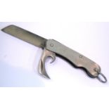 Military steel penknife stamped with broad arrow, RBS 1956 CC 1286. P&P Group 2 (£18+VAT for the