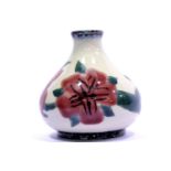 Anji Davenport for Cobridge, a salt glazed ceramic vase, H: 9 cm, initialled in black to base. P&P