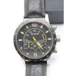 Gents Accurist Tachymeter MS848B 100m water resistant wristwatch. P&P Group 1 (£14+VAT for the first