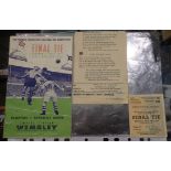 1951 FA Cup final programme with ticket stub and songsheet. Signed by Tony Green, who played for