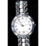 Gents Maurice Lacroix mid size wristwatch with white dial on stainless steel strap, recently