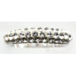Swarovski ladies crystal ring on silver, size L/M, in original box. P&P Group 1 (£14+VAT for the
