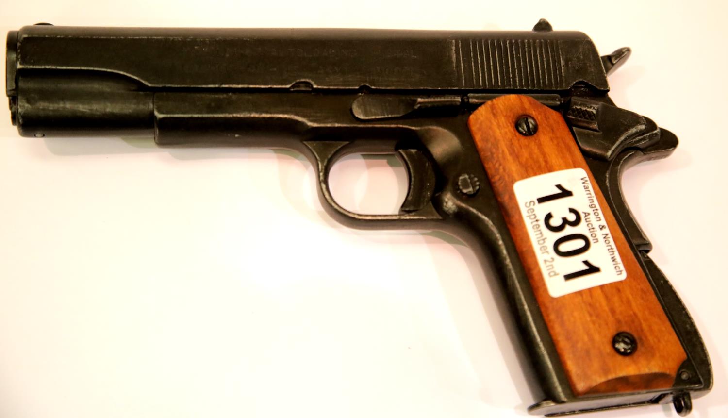 Denix re-enactment Colt 45, based on US Army issue M-1911 A1-67. P&P Group 2 (£18+VAT for the - Image 2 of 2