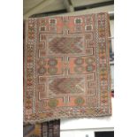 Woollen rug, 100 x 200 cm approximately. Not available for in-house P&P.