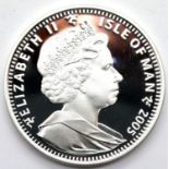 2005 Isle of Man The Battle of Trafalgar sterling silver one crown coin. P&P Group 1 (£14+VAT for
