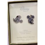 Rare vintage Disney sterling silver Mickey Mouse cufflinks, unused in original box. P&P Group 1 (£