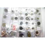 Five sheets of mixed UK and world coins including silver. P&P Group 1 (£14+VAT for the first lot and