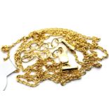 Ladies silver and gold plated 20" chain. P&P Group 1 (£14+VAT for the first lot and £1+VAT for