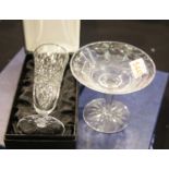 Waterford crystal vase and Coalport vase, both in presentation boxes. P&P Group 3 (£25+VAT for the