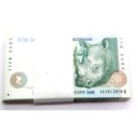 Run of 171 consecutive South Africa 10 Rand notes DE 3812243 to 3812414, 1999. P&P Group 1 (£14+