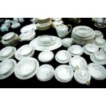 Tirschenreuth Bavarian dinner and tea service, an eight place setting including dinner plates,